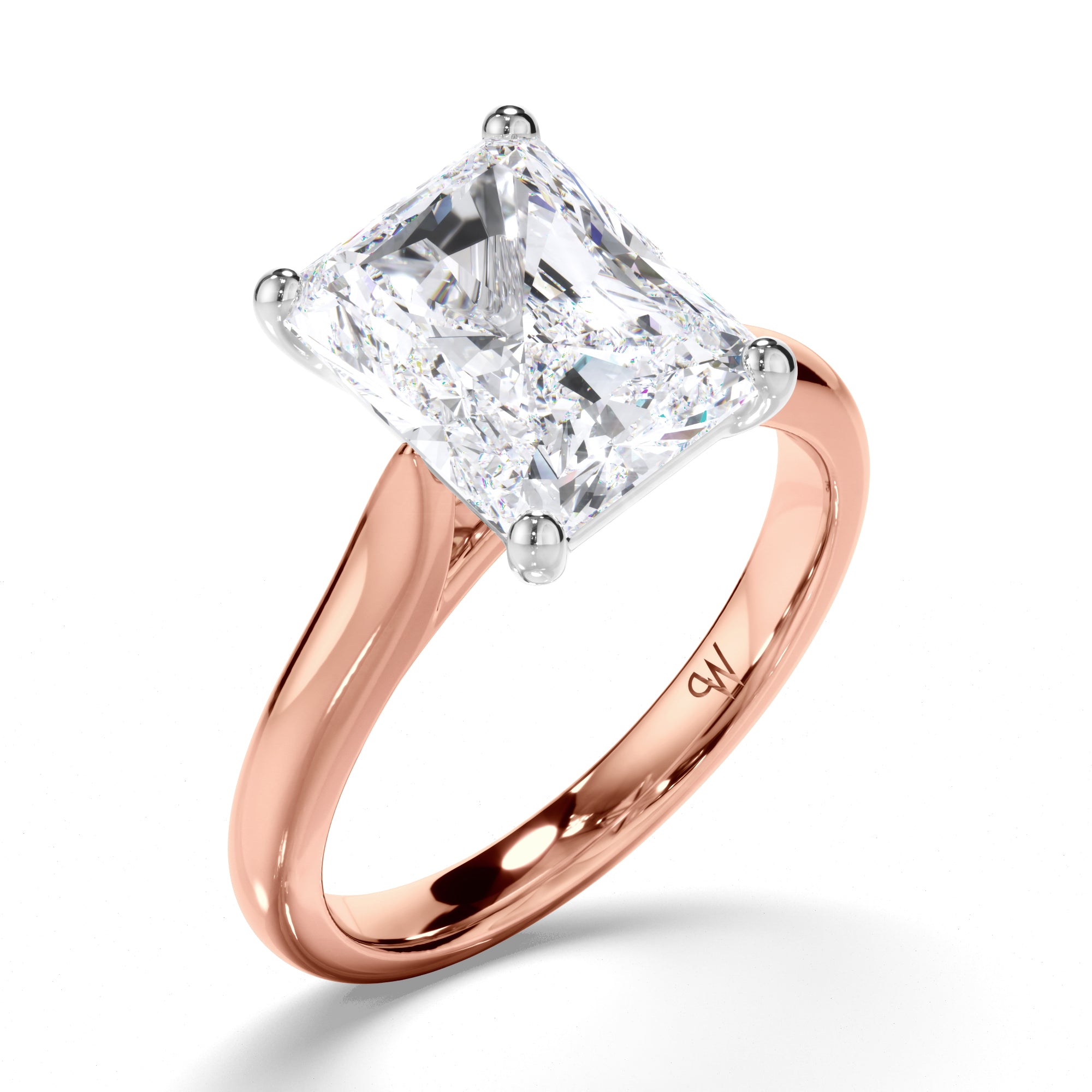 Radiant Diamond Solitaire Engagement Ring