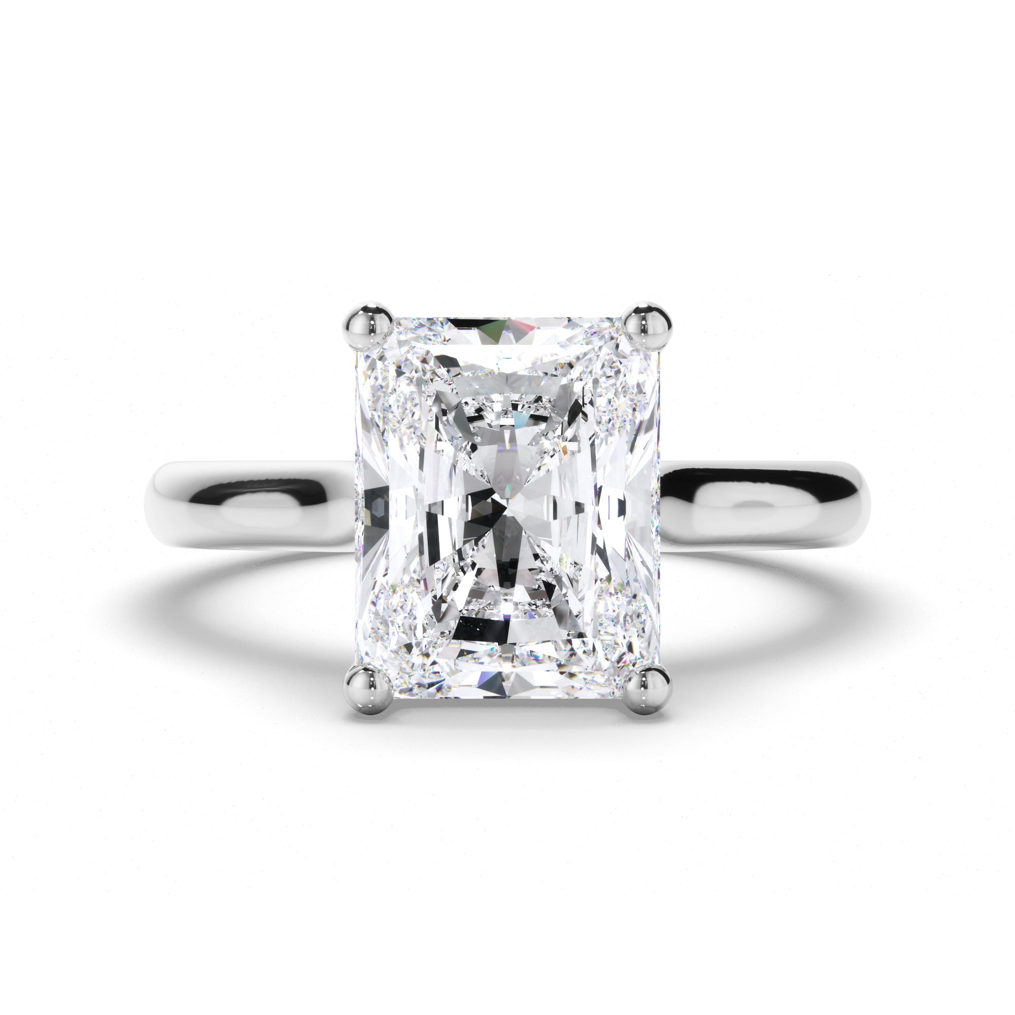 Radiant Diamond Solitaire Engagement Ring
