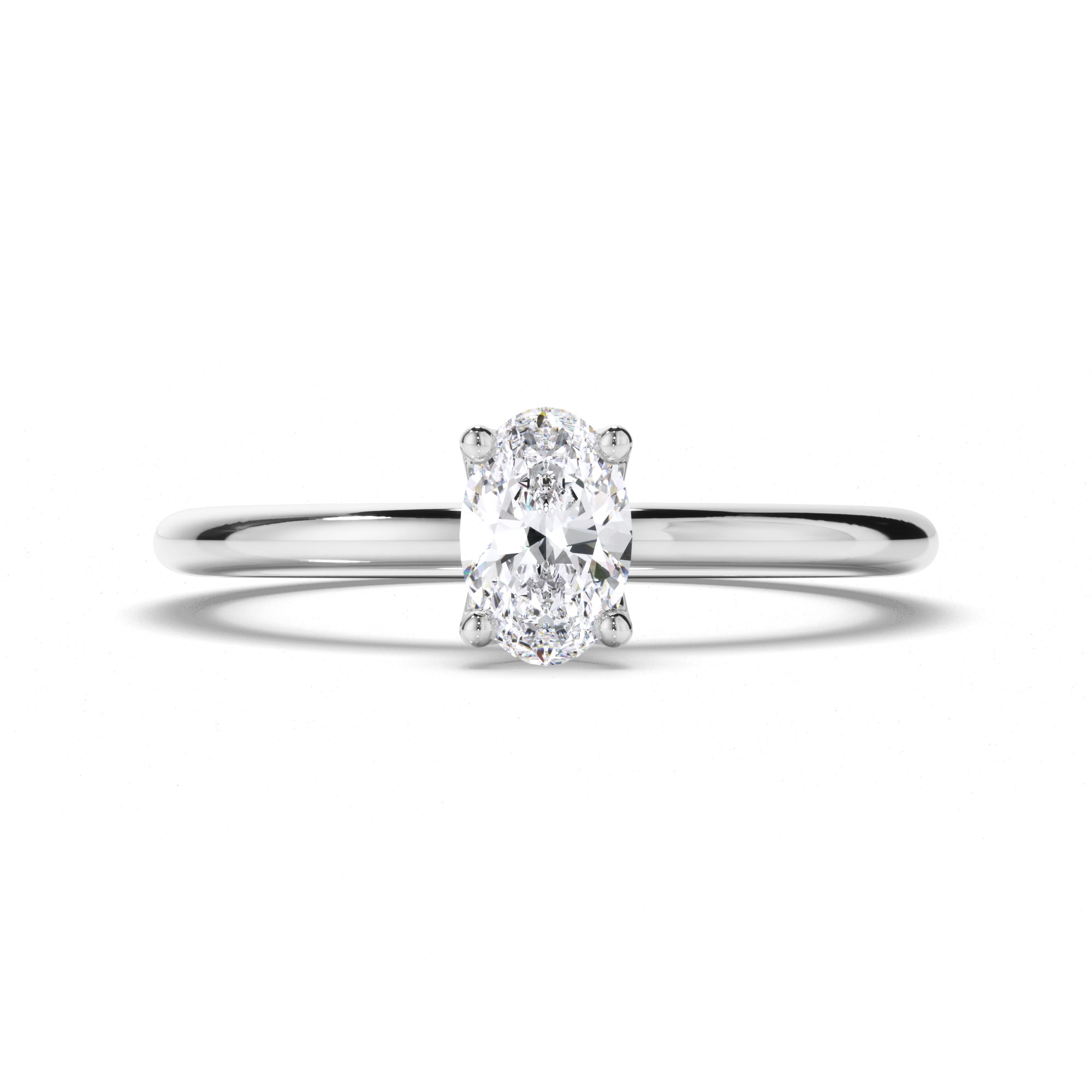 Oval Diamond Solitaire Engagement Ring