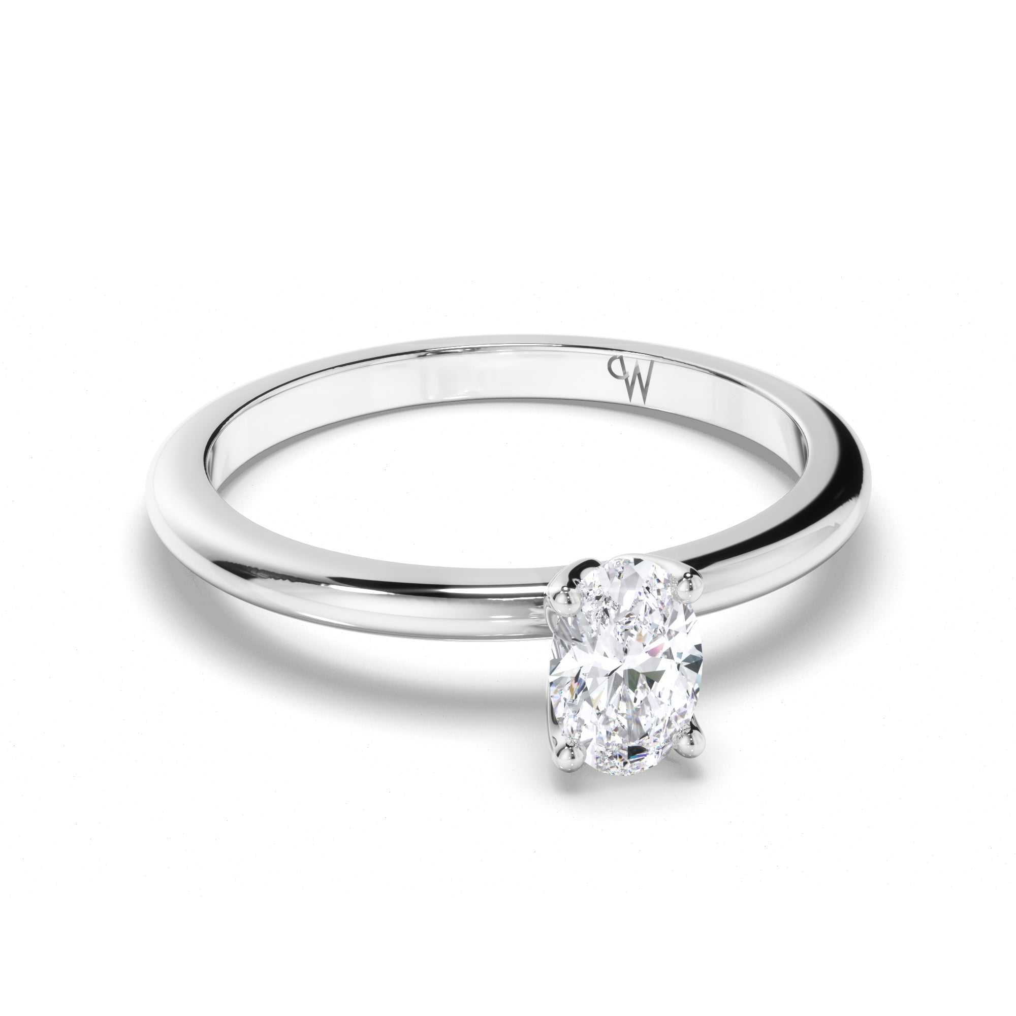 Oval Diamond Solitaire Engagement Ring