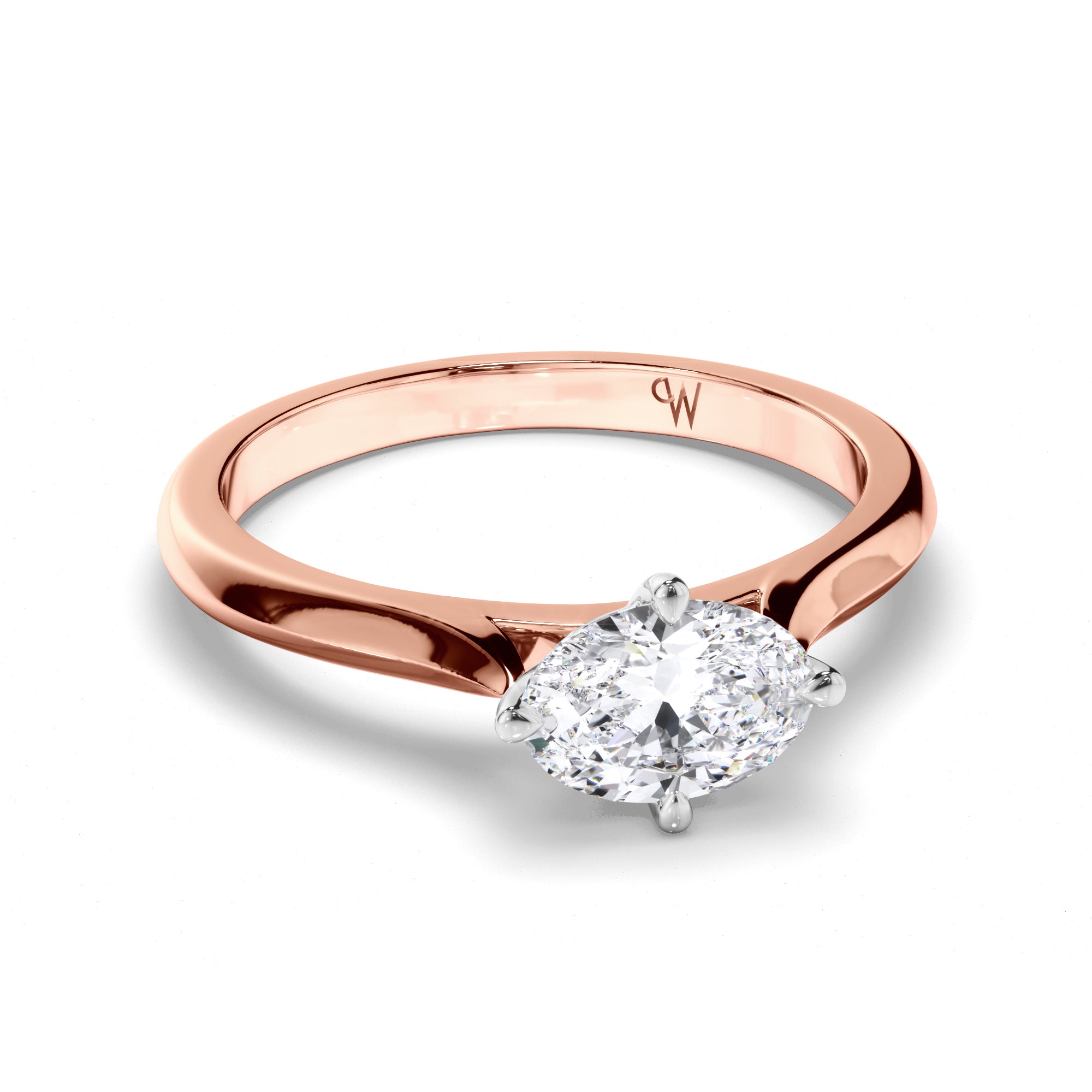 Oval Diamond Solitaire Engagement Ring