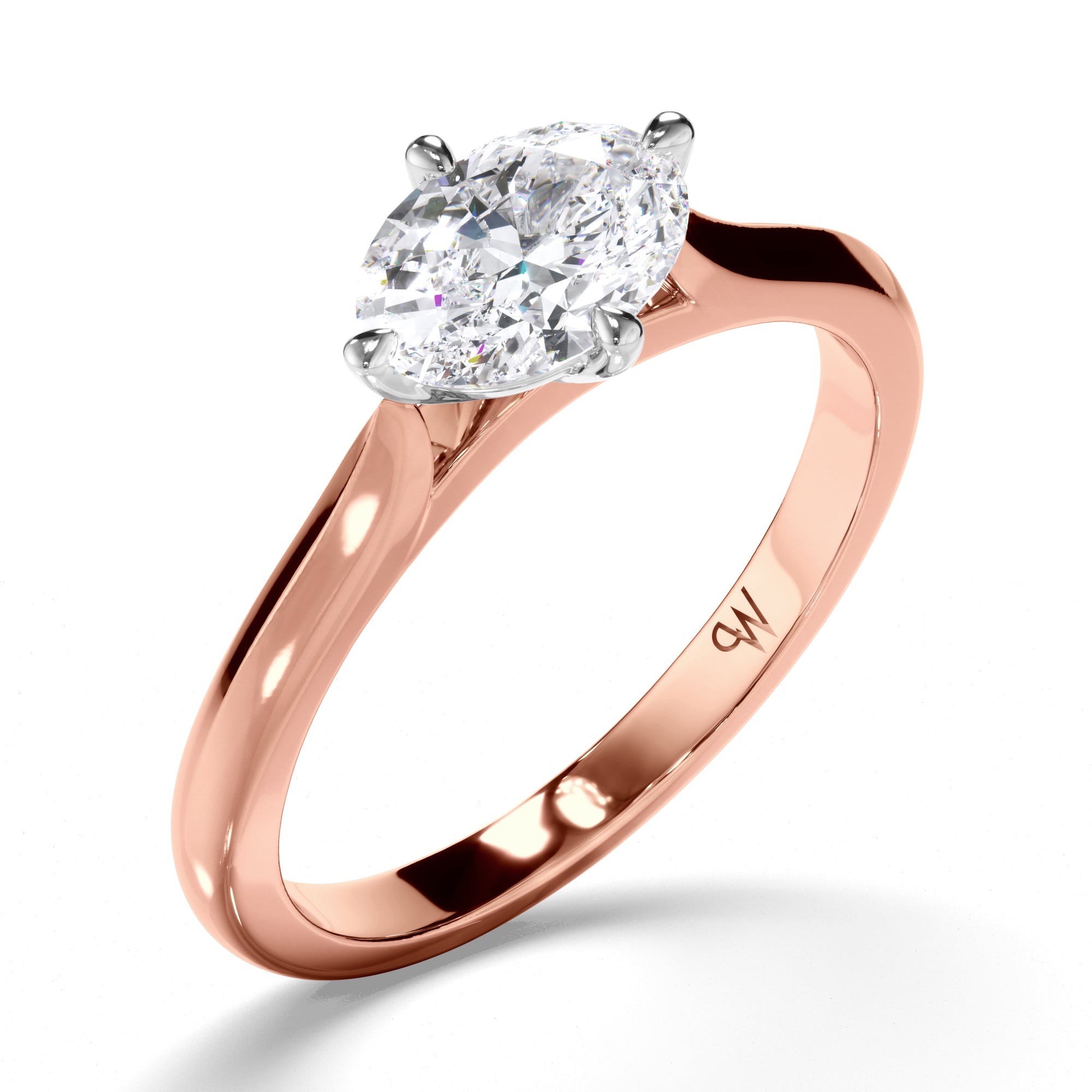 Oval Diamond Solitaire Engagement Ring