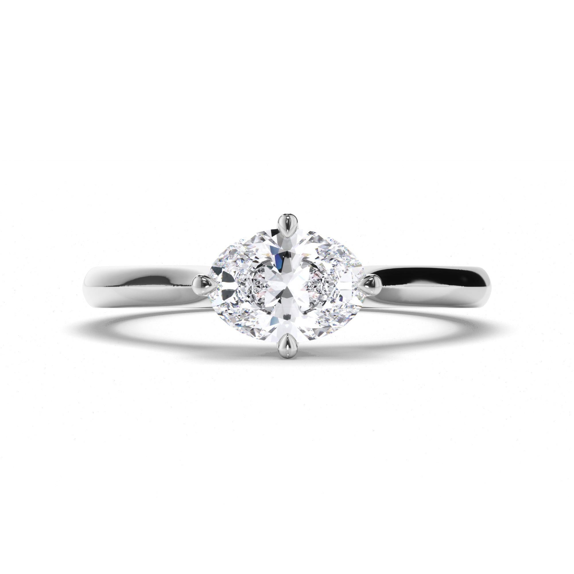 Oval Diamond Solitaire Engagement Ring