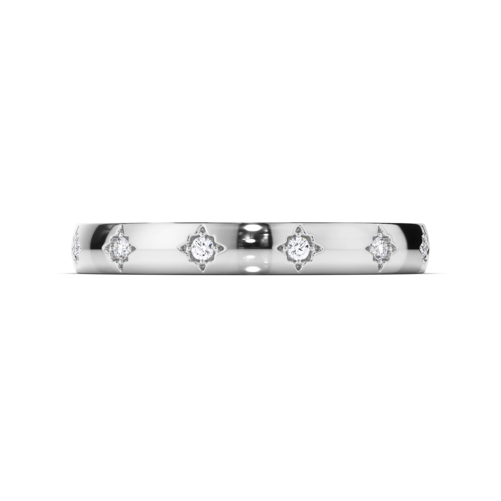 Pressure Star Set Diamond Wedding Ring