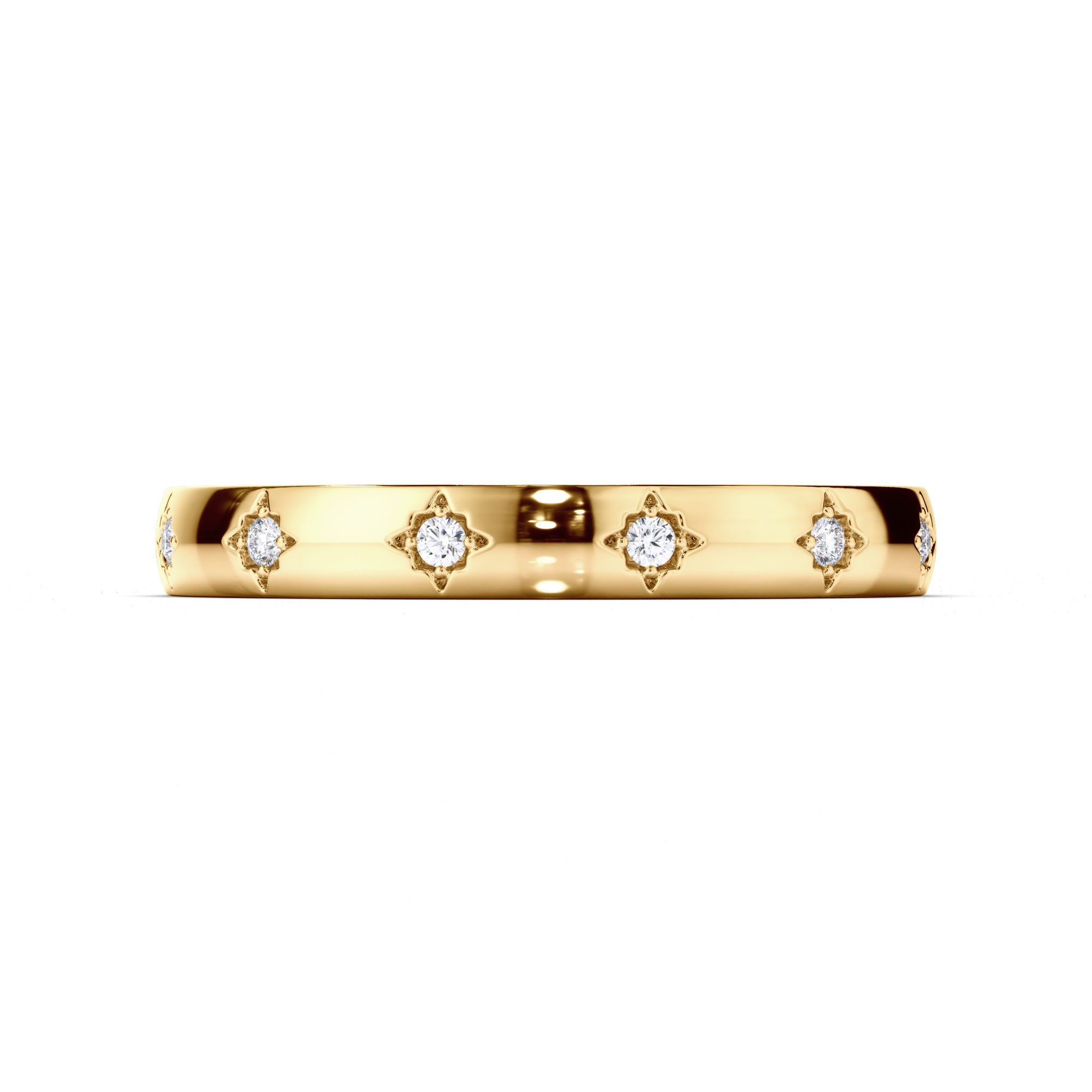 Pressure Star Set Diamond Wedding Ring