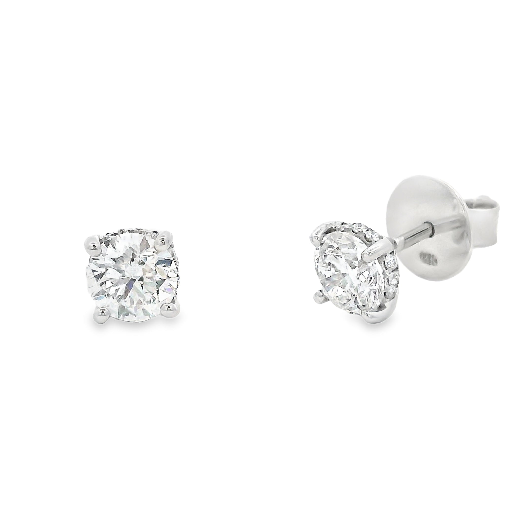 14ct White Gold 2=1.41ct Lab Grown Diamond Studs