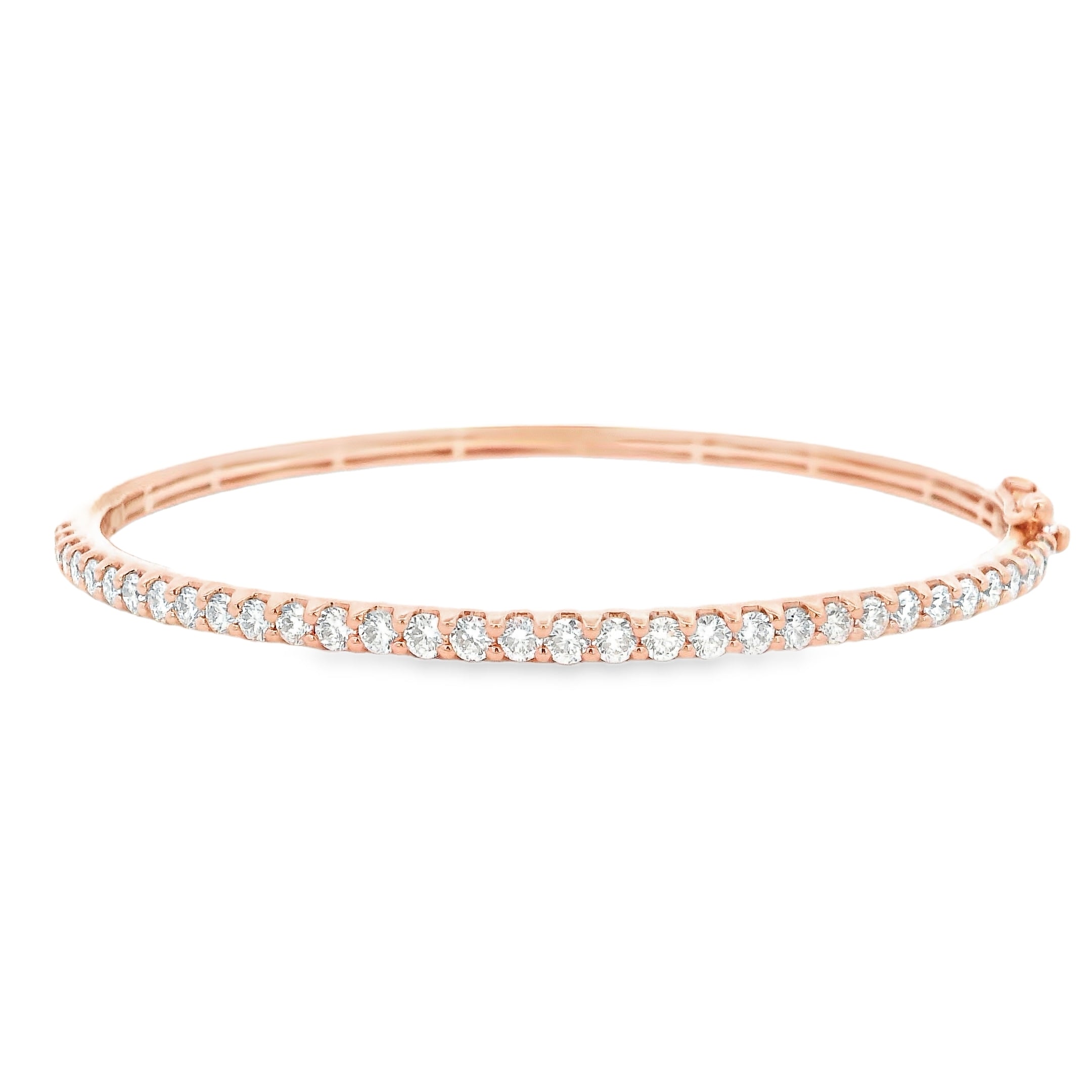 9ct Rose Gold Lab Grown Diamond Bangle