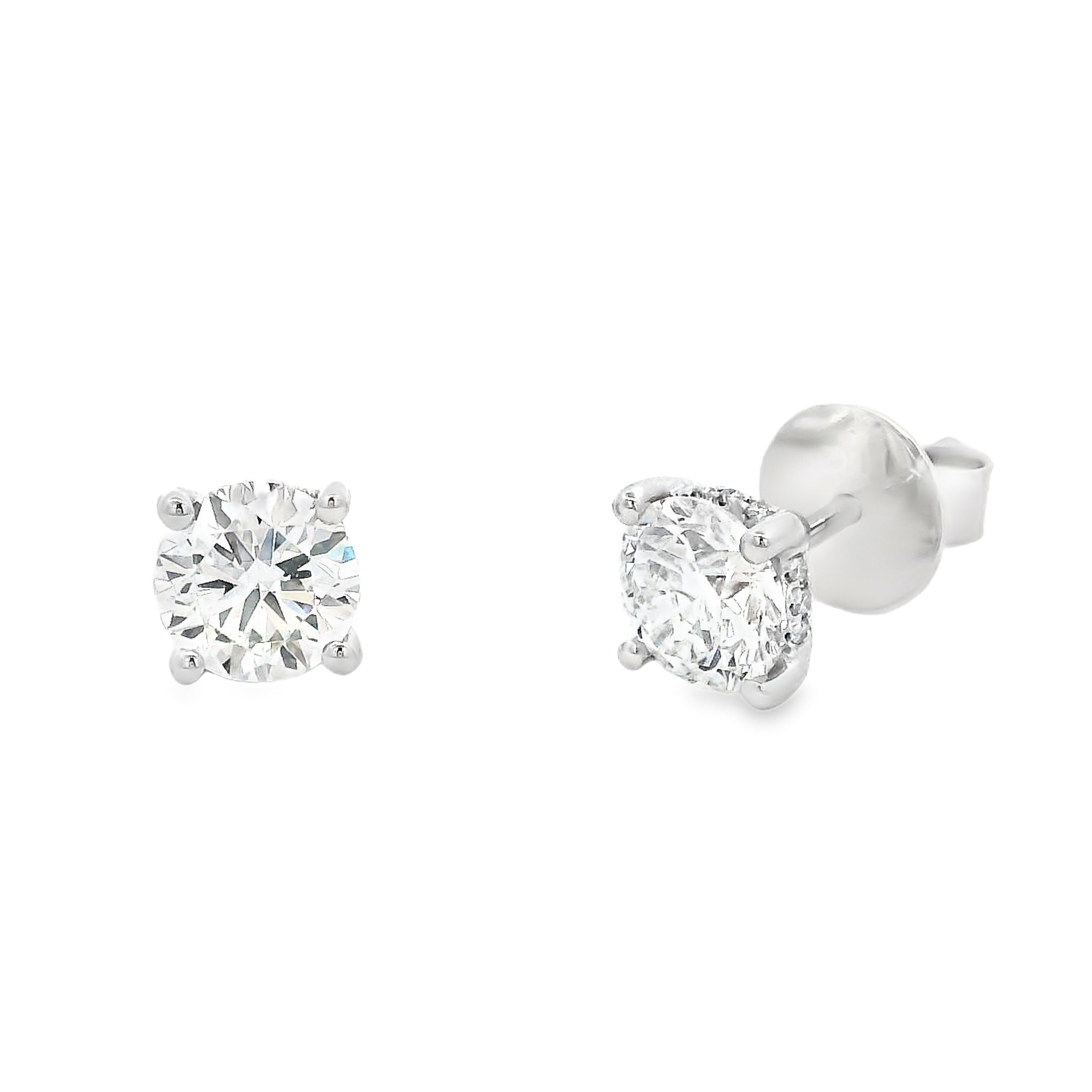 14ct White Gold 2=1.98ct Lab Grown Diamond Studs