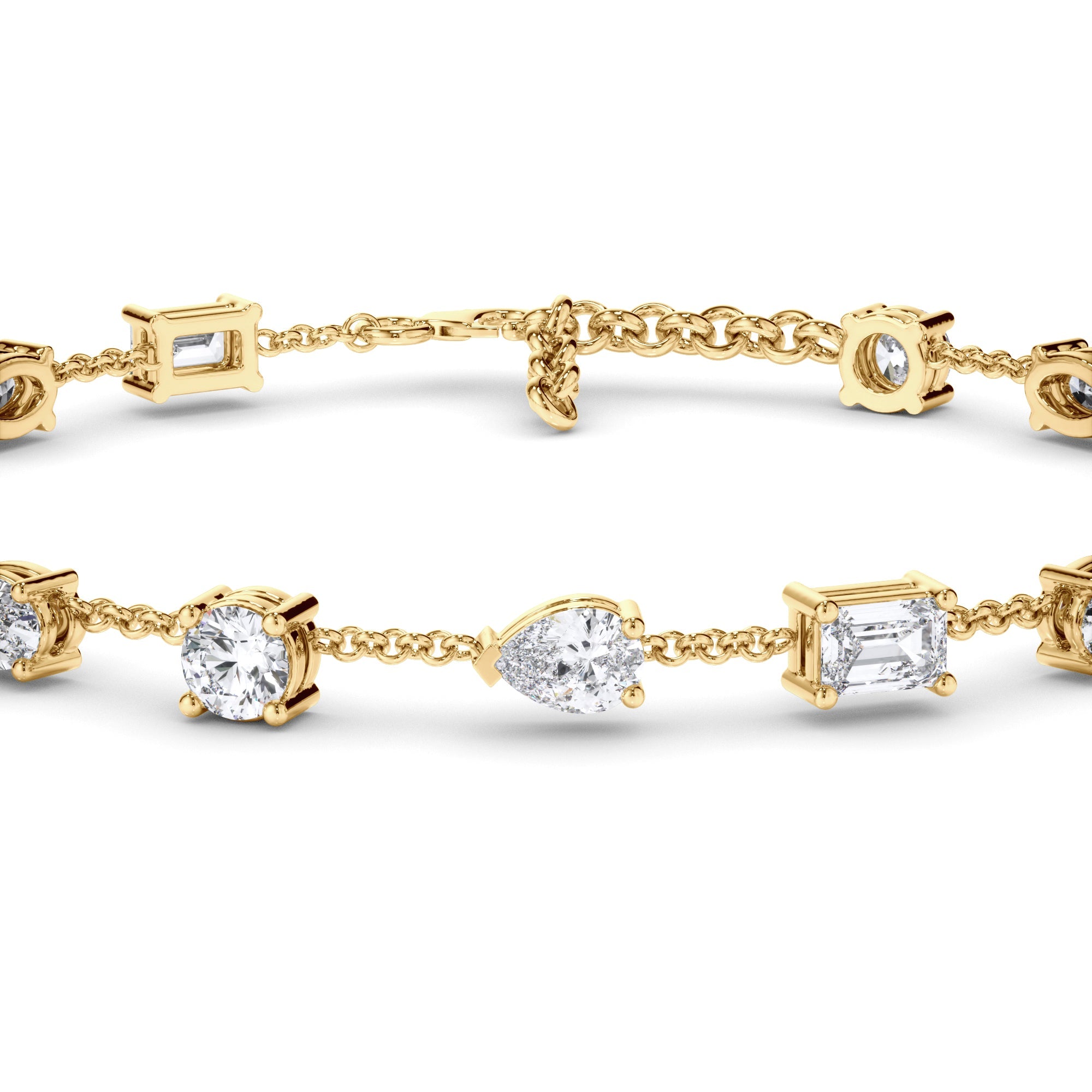 Multi-Shape Laboratory Grown Diamond Tennis Bracelet
