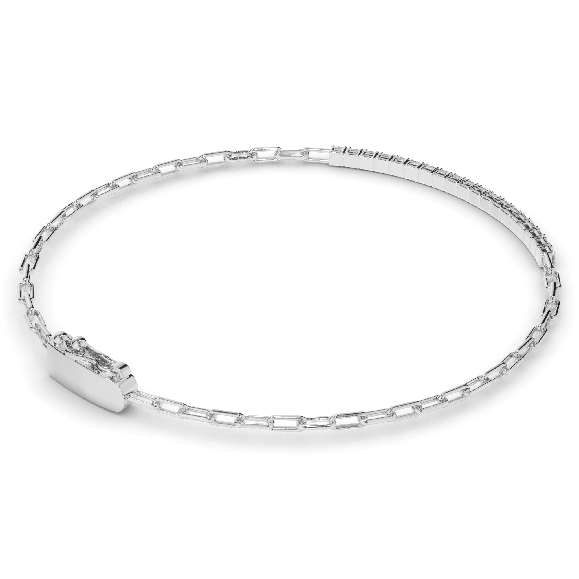 Round Brilliant Cut Laboratory Grown Diamond Tennis Bracelet