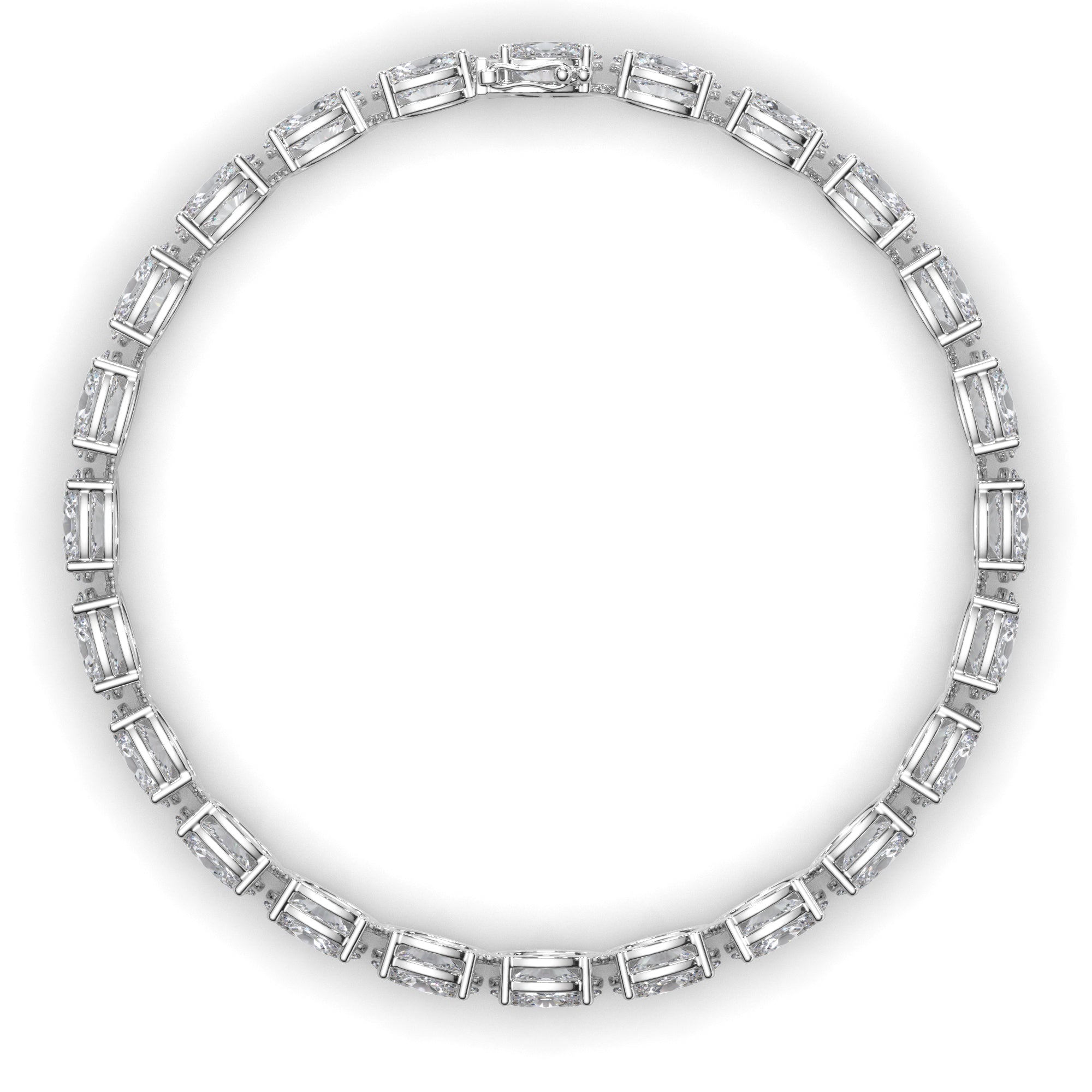 Oval Cut Laboratory Grown Diamond Tennis Bracelet