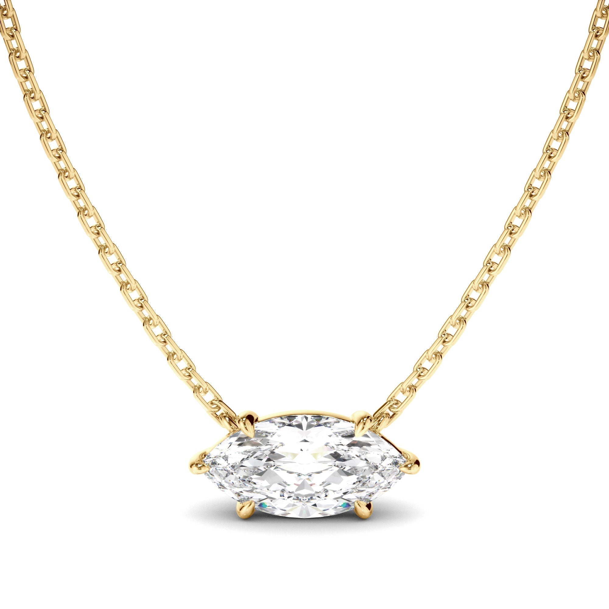 East West Marquise Cut Diamond Necklet