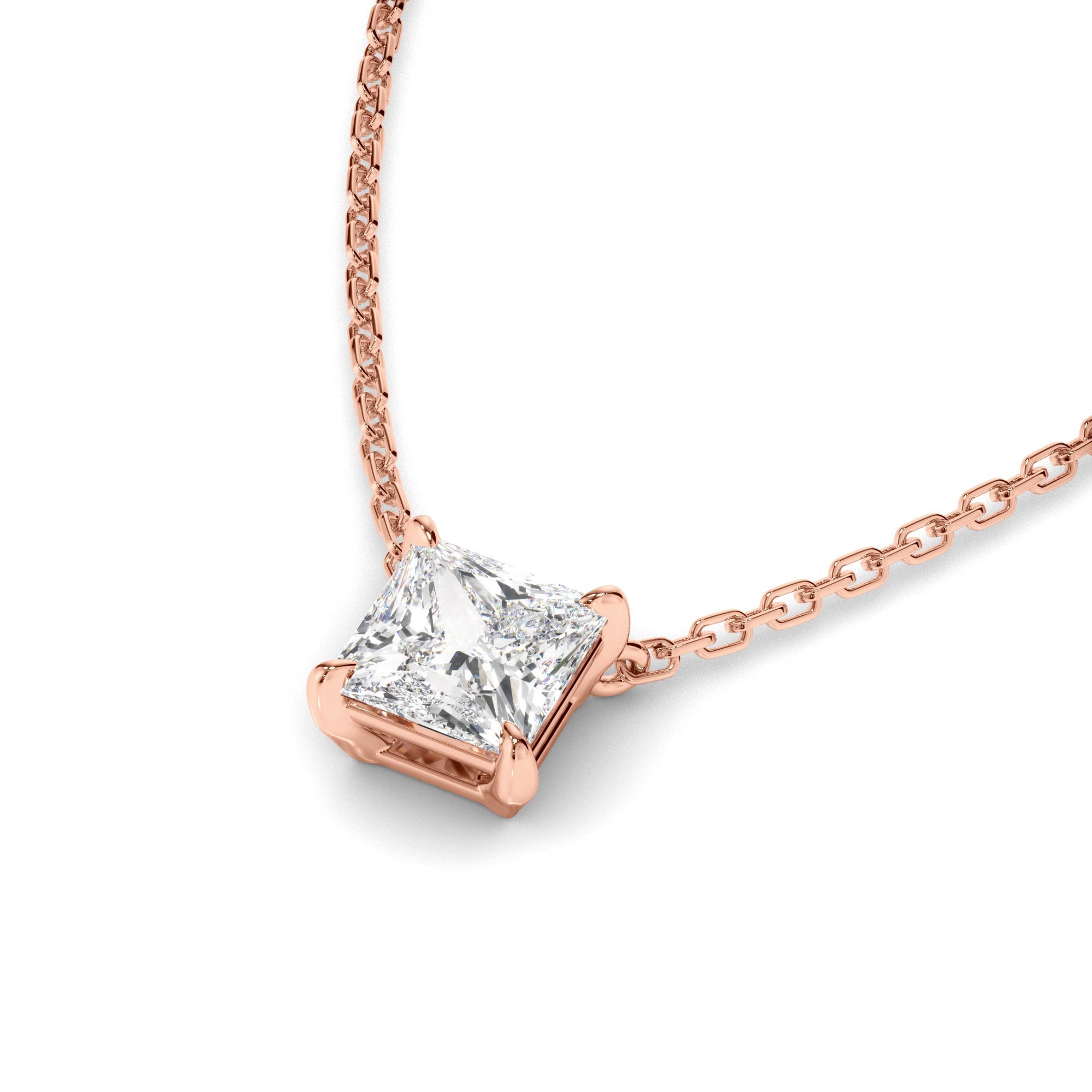 Princess Cut Diamond Necklet