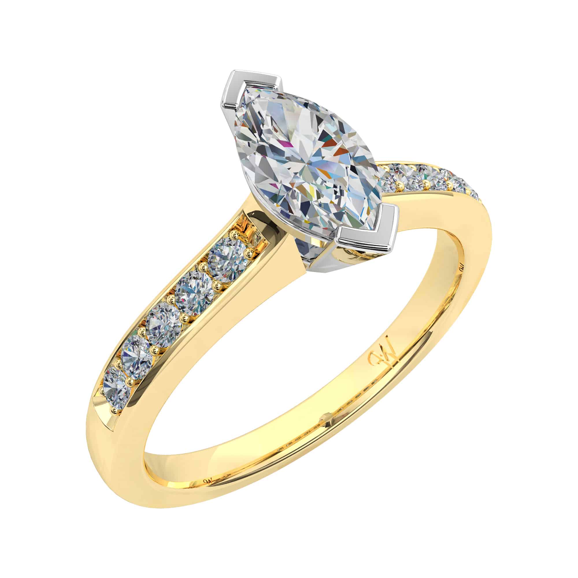 Marquise Cut Diamond Solitaire Engagement Ring