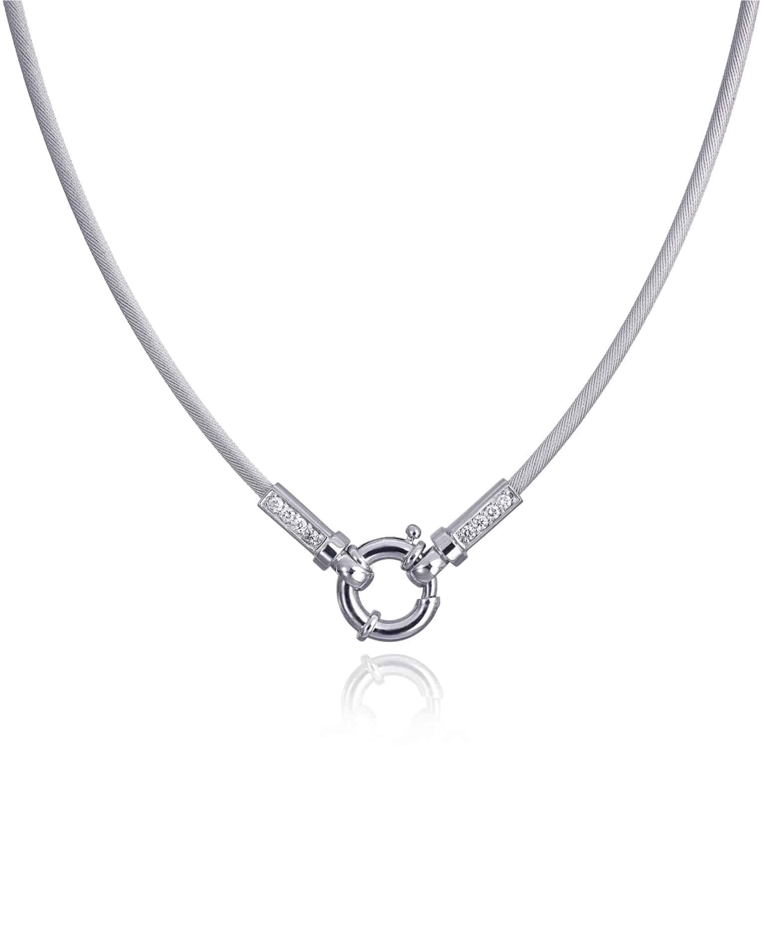 Diamond Set Cable Necklace